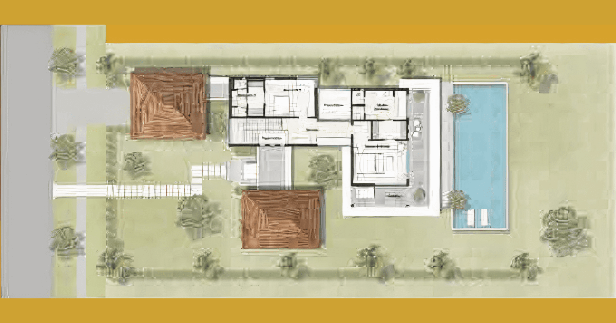 layout tầng 2 căn biệt thự 3 phòng ngủ The Ocean Estate Đà Nẵng