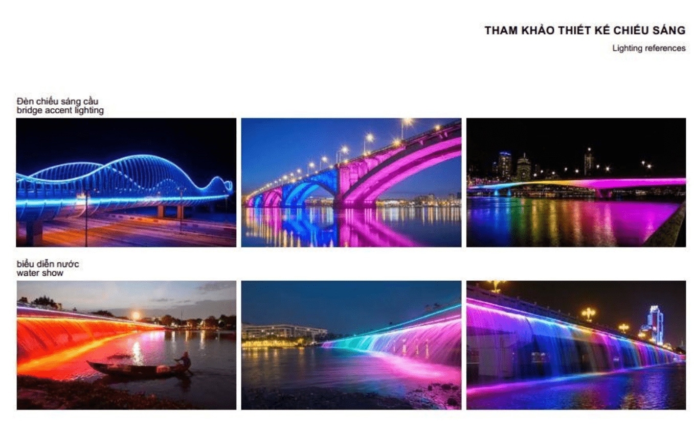 Tham khảo thiết kế chiếu sáng dòng sông Hàn và những cây cầu